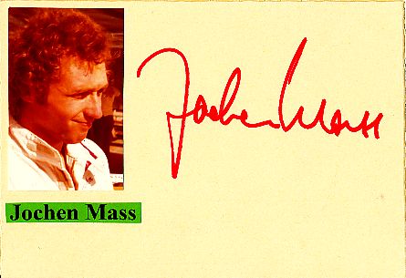 Jochen Mass  Formel 1  Auto Motorsport  Autogramm Karte  original signiert 