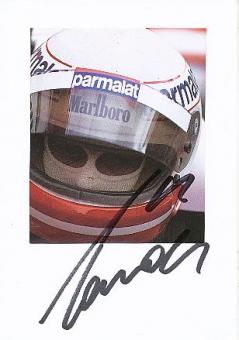 Niki Lauda † 2019  Weltmeister  Formel 1  Auto Motorsport  Autogramm Karte  original signiert 