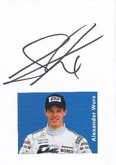 Alexander Wurz  Österreich  Formel 1  Auto Motorsport  Autogramm Karte  original signiert 