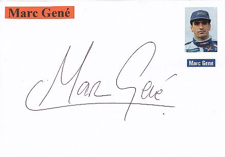 Marc Gene  Frankreich  Formel 1  Auto Motorsport  Autogramm Karte  original signiert 