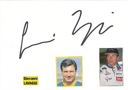 Giovanni Lavaggi  Italien  Formel 1  Auto Motorsport  Autogramm Karte  original signiert 