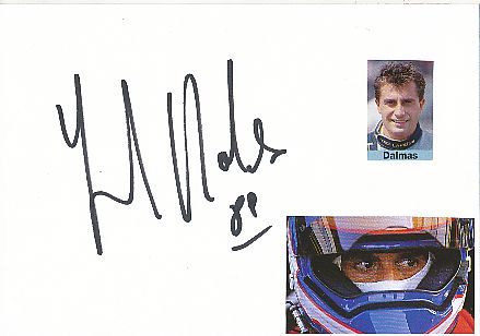 Yannick Dalmas  Formel 1  Auto Motorsport  Autogramm Karte  original signiert 