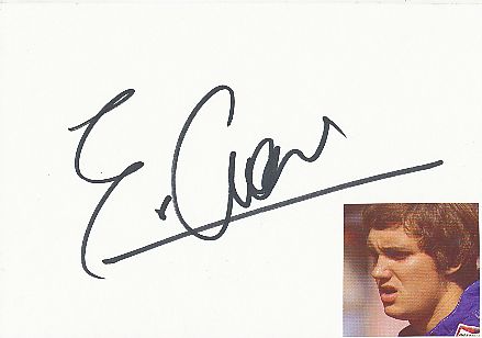 Eddie Cheever  USA  Formel 1  Auto Motorsport  Autogramm Karte  original signiert 