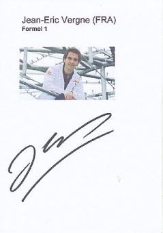 Jean Eric Vergne  Frankreich  Formel 1  Auto Motorsport  Autogramm Karte  original signiert 