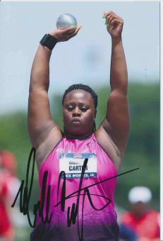 Michelle Carter  USA  Leichtathletik Autogramm Foto original signiert 