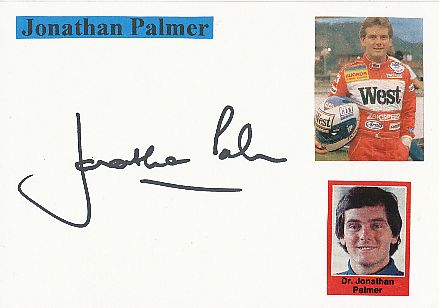 Jonathan Palmer  Formel 1  Auto Motorsport  Autogramm Karte  original signiert 