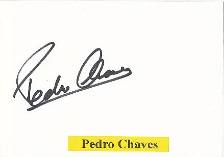 Pedro Chaves  Portugal  Formel 1  Auto Motorsport  Autogramm Karte  original signiert 