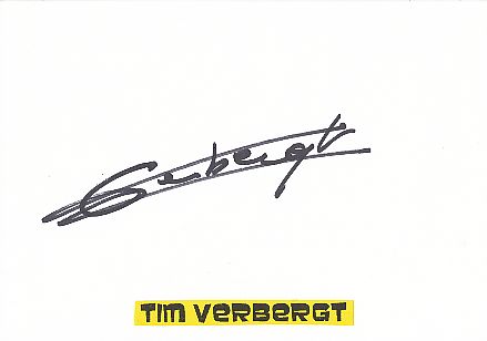 Tim Verbergt  Auto Motorsport  Autogramm Karte  original signiert 