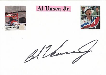 Al Unser Junior  USA Indy Car  Auto Motorsport  Autogramm Karte  original signiert 