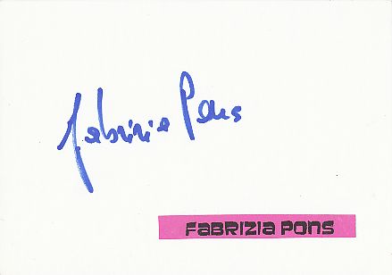 Fabrizia Pons  Rallye  Auto Motorsport  Autogramm Karte  original signiert 