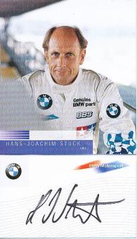 Hans Joachim Stuck  BMW  Auto Motorsport  Autogrammkarte  original signiert 