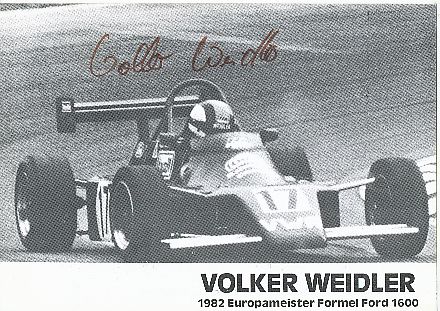 Volker Weidler  1982  Ford  Auto Motorsport  Autogrammkarte  original signiert 