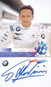 Pierluigi Martini  BMW  Auto Motorsport  Autogrammkarte  original signiert 
