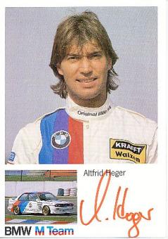Altfrid Heger   BMW  Auto Motorsport  Autogrammkarte  original signiert 