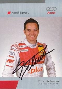 Timo Scheider  Audi  Auto Motorsport  Autogrammkarte  original signiert 