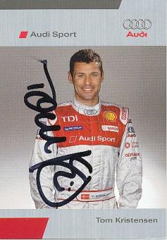 Tom Kristensen  Audi  Auto Motorsport  Autogrammkarte  original signiert 