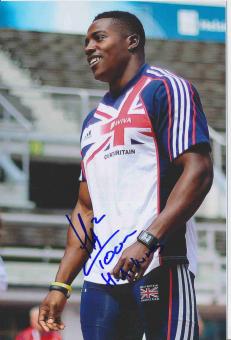 Harry Aikines  Großbritanien  Leichtathletik Autogramm Foto original signiert 