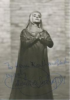 Victoria de los Angeles † 2005  Spanien  Oper Klassik Musik Autogrammkarte original signiert 