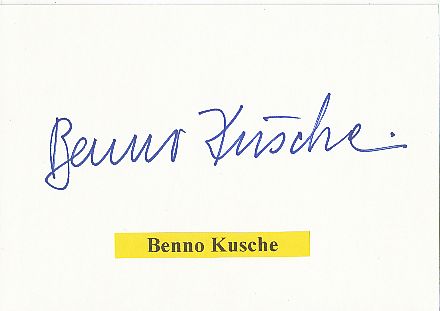 Benno Kusche † 2010  Oper Klassik Musik Autogramm Karte original signiert 
