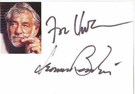 Leonard Bernstein † 1990  USA Komponist + Dirigent Klassik Musik Autogramm Karte original signiert 