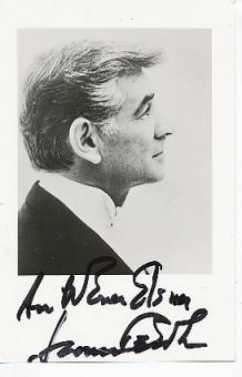 Leonard Bernstein † 1990  USA Komponist + Dirigent  Klassik Musik Autogramm Foto original signiert 