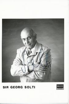 Sir Georg Solti † 1997  Dirigent  Klassik Musik Autogramm Foto original signiert 