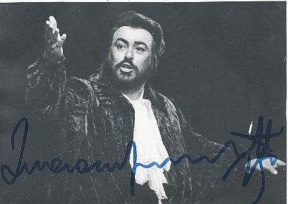 Luciano Pavarotti † 2007 Italien Tenor Oper  Klassik Musik Autogramm Foto original signiert 