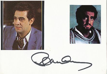 Placido Domingo  Spanien Tenor Oper Klassik Musik Autogramm Karte original signiert 