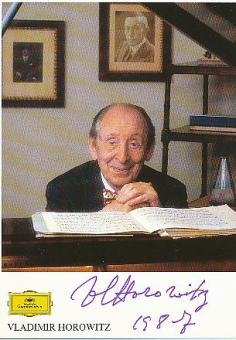 Vladimir Horowitz † 1989  Pianist  Klassik Musik Autogrammkarte original signiert 