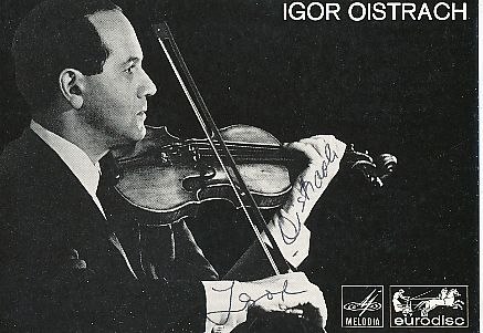 Igor Oistrach † 2021  Geiger  Klassik Musik Autogrammkarte original signiert 