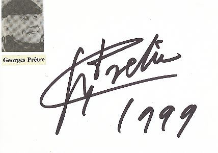 Georges Prêtre † 2017 Frankreich  Dirigent  Klassik Musik Autogramm Karte original signiert 