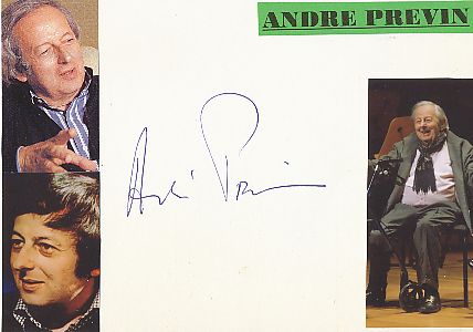 Andre Previn † 2019 Komponist + Dirigent  Klassik Musik Autogramm Karte original signiert 