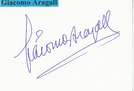 Jaume Giacomo Aragall  Oper  Klassik Musik Autogramm Karte original signiert 