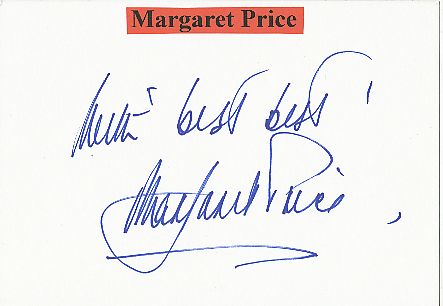 Margaret Price † 2011  Oper  Klassik Musik Autogramm Karte original signiert 