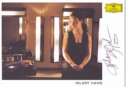 Hilary Hahn  Violinistin Klassik Musik Autogrammkarte original signiert 