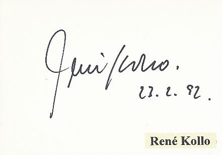 Rene Kollo  Oper  Klassik Musik Autogramm Karte original signiert 