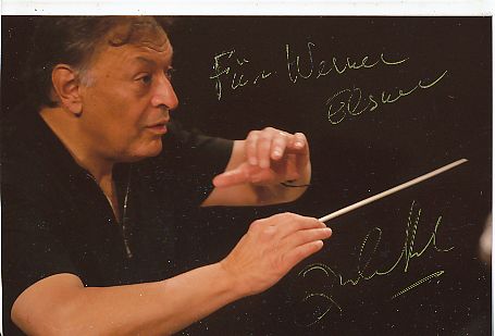 Zubin Mehta  Indien  Dirigent Klassik Musik Autogramm Foto original signiert 