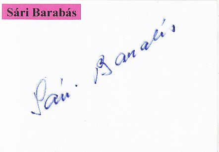 Sari Barabas † 2012  Oper Klassik Musik Autogramm Karte original signiert 