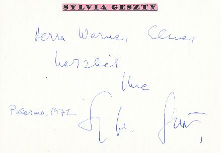 Sylvia Geszty  Oper Klassik Musik Autogramm Karte original signiert 