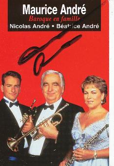 Maurice Andre † 2012  Trompeter Klassik Musik Autogrammkarte original signiert 