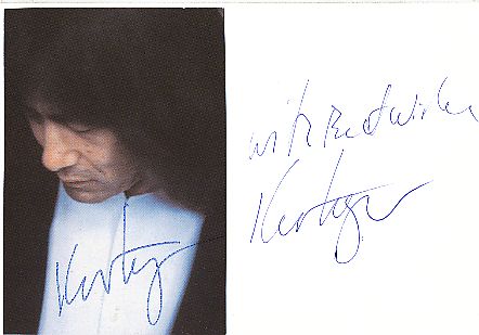 2  x  Kent Nagano  USA Dirigent  Klassik Musik Autogramm Karte original signiert 
