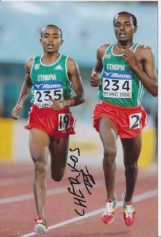 Abreham Cherkos  Äthiopien  Leichtathletik Autogramm Foto original signiert 
