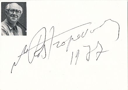Mstislaw Rostropowitsch † 2007  Dirigent + Komponist  Klassik Musik Autogramm Karte original signiert 