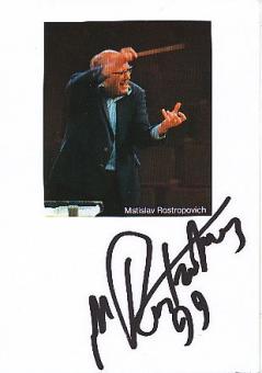 Mstislaw Rostropowitsch † 2007  Dirigent + Komponist  Klassik Musik Autogramm Karte original signiert 