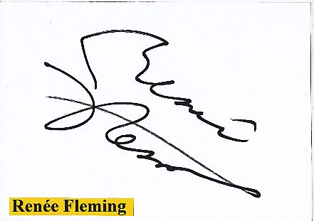 Renee Fleming  USA  Oper Regisseurin  Klassik Musik Autogramm Karte original signiert 