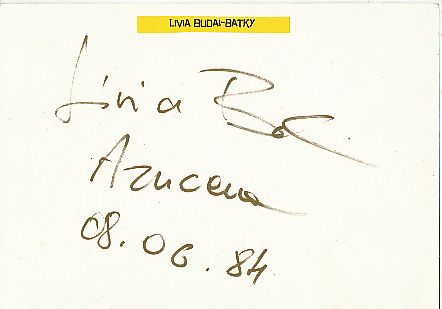 Livia Budai   Oper Klassik Musik Autogramm Karte original signiert 