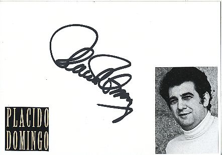 Placido Domingo  Spanien  Oper Klassik Musik Autogramm Karte original signiert 