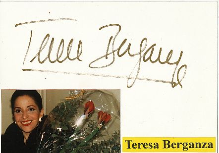 Teresa Berganza  Spanien  Oper Klassik Musik Autogramm Karte original signiert 