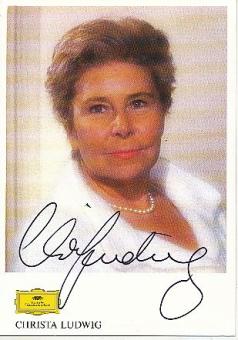Christa Ludwig † 2021  Oper Klassik Musik Autogrammkarte original signiert 