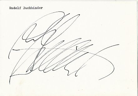 Rudolf Buchbinder  Pianist  Klassik Musik Autogramm Karte original signiert 